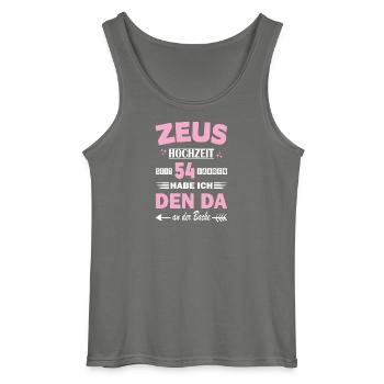54 Years Relationship Anniversary Wedding Anniversary - Gildan Men’s Tank Top - charcoal grey - Front - AI Model Male 185 dark (185cm)