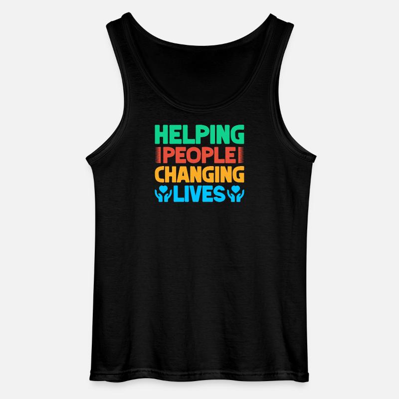 Volunteer Appreciation Helping People Changing - Gildan Männer Tank Top - Schwarz