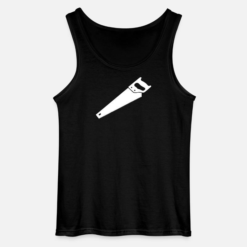Fuchsschwanz Säge Holzarbeit Vektor - Gildan Männer Tank Top - Schwarz