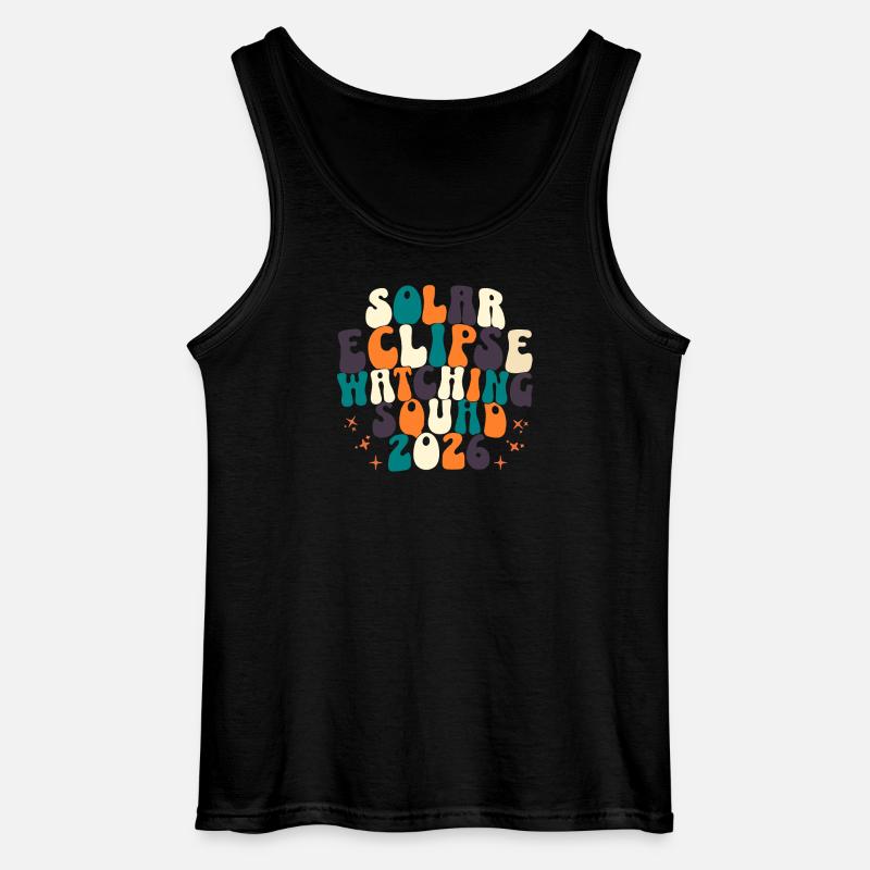 Solar Eclipse Watching Squad 2026 - Gildan Men’s Tank Top - black