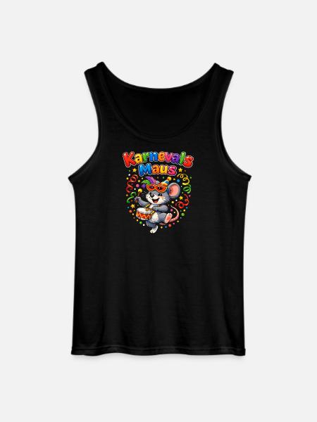 Karnevalsmaus Süßes Faschings-Motiv Geschenkidee - Gildan Männer Tank Top - Schwarz