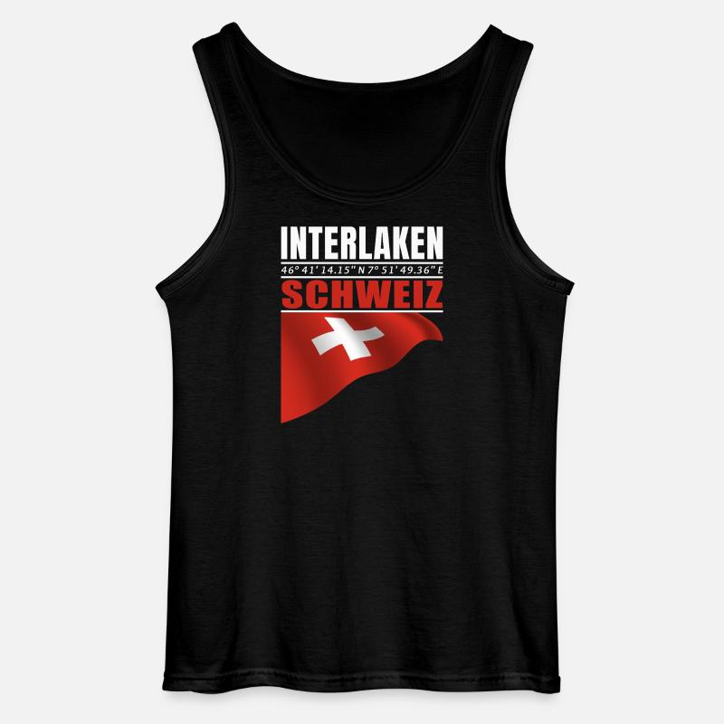 Interlaken - Gildan Männer Tank Top - Schwarz