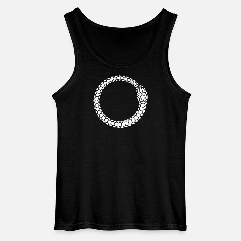 Aufgerollter Seilkreis - Gildan Männer Tank Top - Schwarz