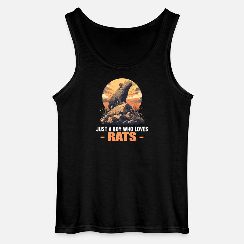 Ratten Ratte - Gildan Männer Tank Top - Schwarz