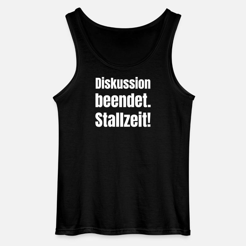 Diskussion beendet Kontrast Typo - Gildan Männer Tank Top - Schwarz