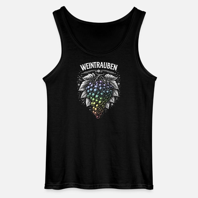 Weintrauben Regenbogen Motiv - Gildan Männer Tank Top - Schwarz