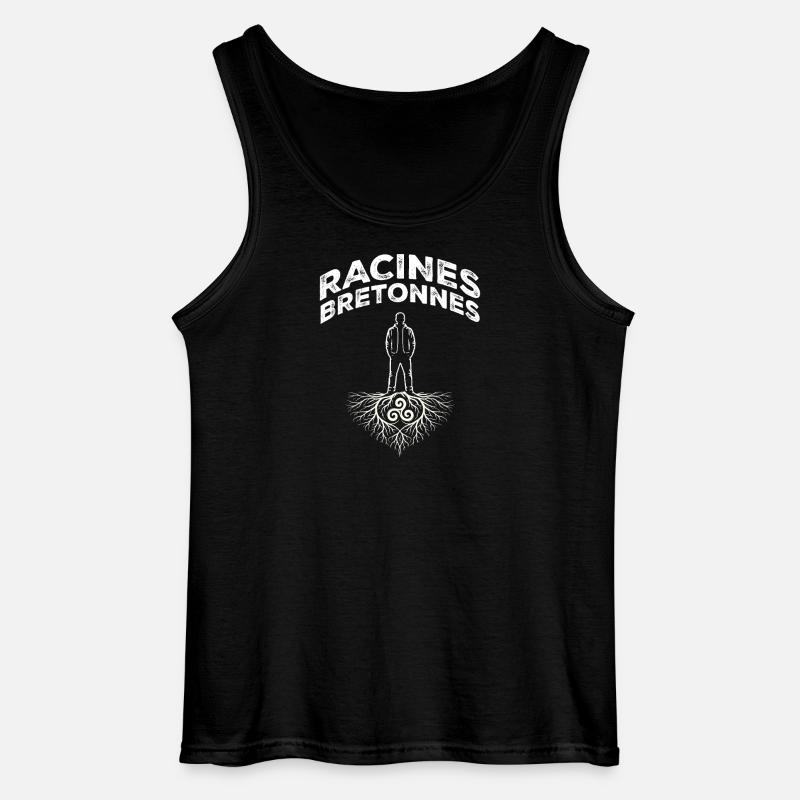 Brittany Breton Roots Triskell Identity - Gildan Men’s Tank Top - black