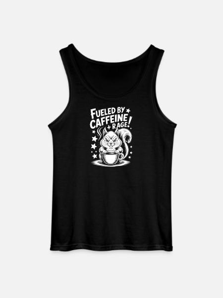 Coffee Sayings Caffeine Funny Coffee Gift - Gildan Men’s Tank Top - black