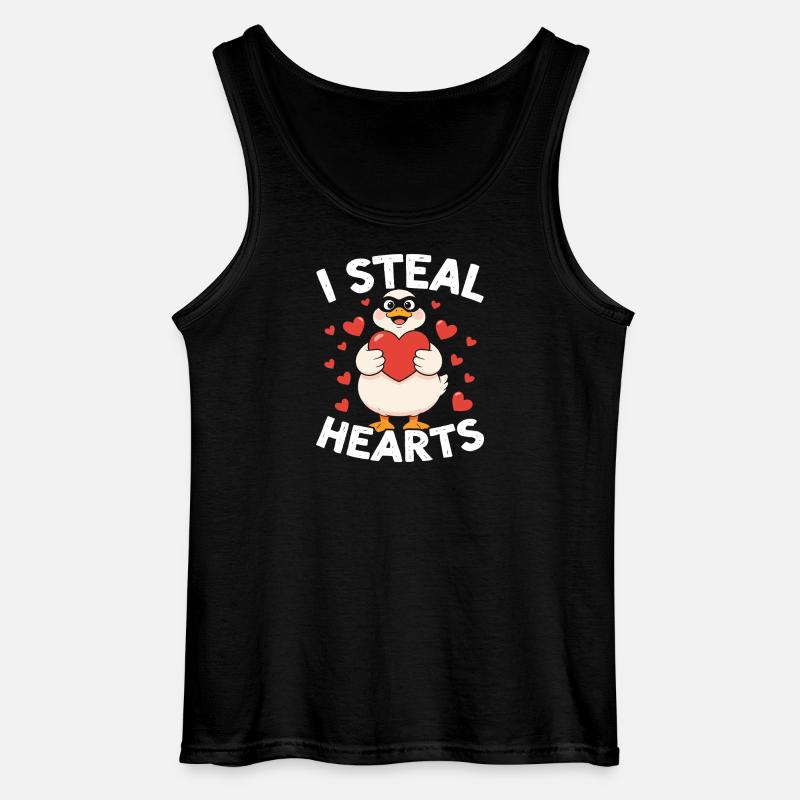 Ich stehle Herzgans - Gildan Männer Tank Top - Schwarz