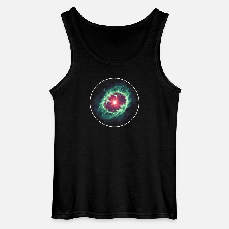 Astronomy Space Planetary Nebula Shell - Gildan Men’s Tank Top - black