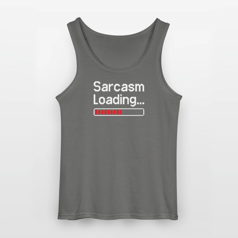 Sarcasm Loading Status Gildan Men’s Tank Top