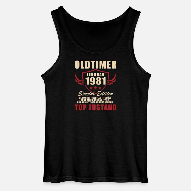 February 1981 Birthday Oldtimer 1981 - Gildan Men’s Tank Top - black