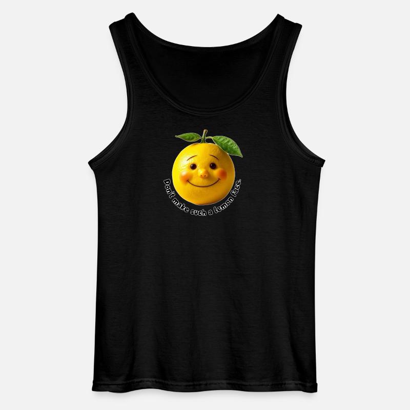 Zitrone mit süßem Lächeln - Gildan Männer Tank Top - Schwarz