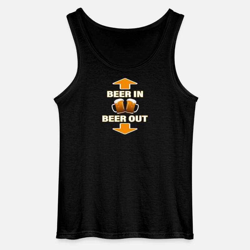 BEER IN - BEER OUT - Gildan Männer Tank Top - Schwarz