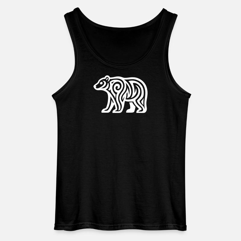 Just a White Bear #1 / JustN-imal - Gildan Männer Tank Top - Schwarz
