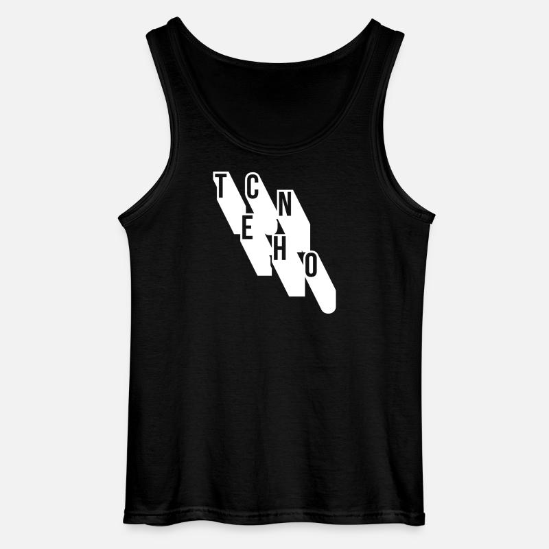 Techno-Musik geometrisches Logodesign - Gildan Männer Tank Top - Schwarz