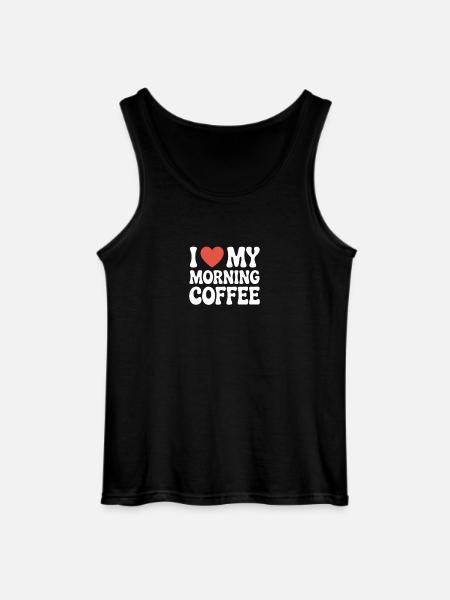 Ich liebe meinen Morgenkaffee - Gildan Männer Tank Top - Schwarz