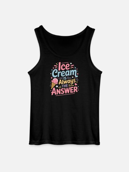 eiscreme Sprüche Eis Lustiges Kayak Geschenk - Gildan Men’s Tank Top - black