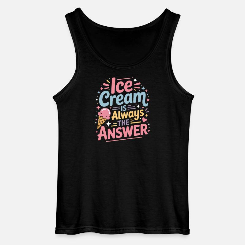 eiscreme Sprüche Eis Lustiges Kayak Geschenk - Gildan Männer Tank Top - Schwarz