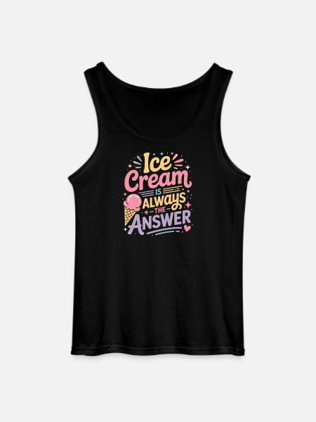 eiscreme Sprüche Eis Lustiges Kayak Geschenk - Gildan Men’s Tank Top - black