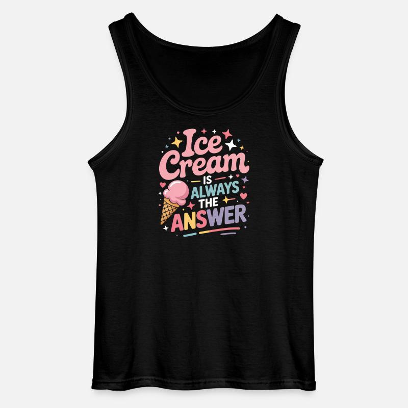 eiscreme Sprüche Eis Lustiges Kayak Geschenk - Gildan Männer Tank Top - Schwarz