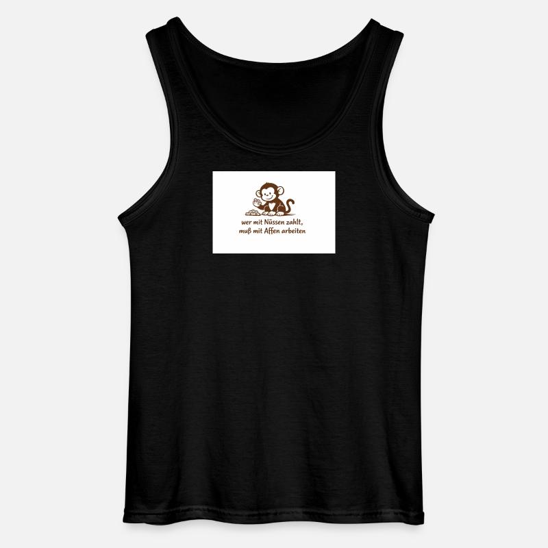 Arbeiteraffe_mit_Erdnuessen - Gildan Männer Tank Top - Schwarz