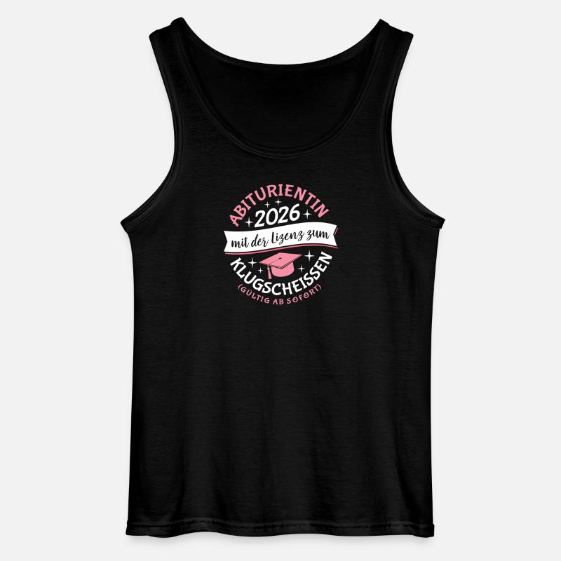 Abiturientin 2026 - Abitur - Klugscheißer Lizenz - Gildan Men’s Tank Top - black