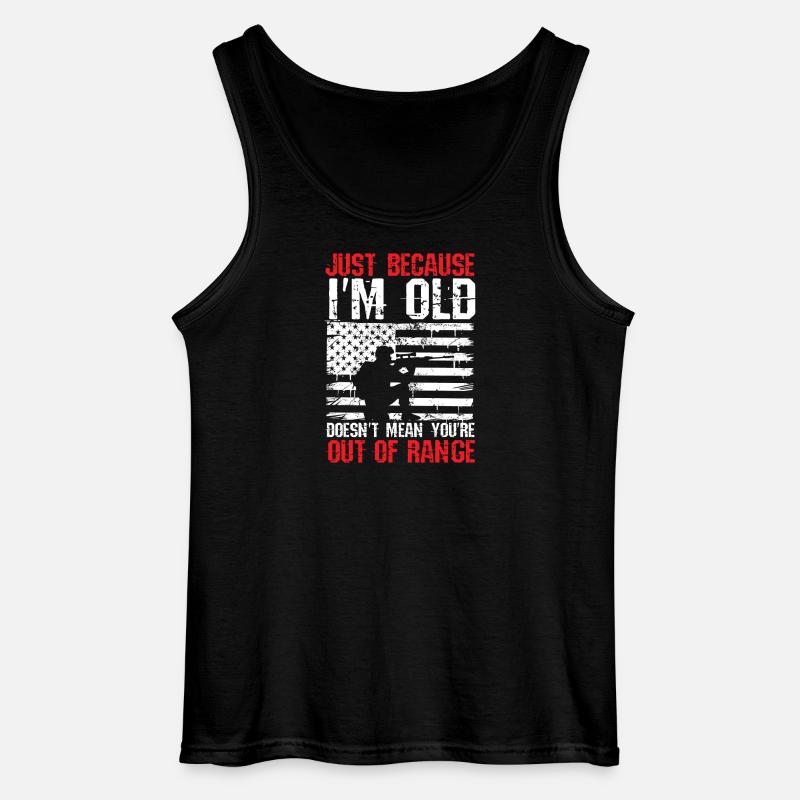Old But Not Out Of Range - Gildan Männer Tank Top - Schwarz