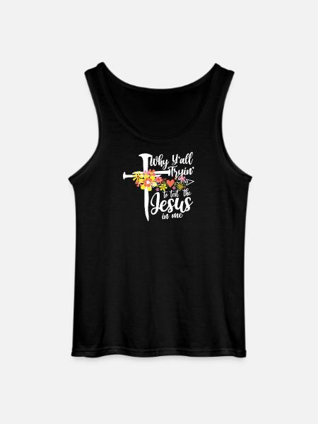 Croix de fleurs : Jésus en moi - Débardeur Gildan Homme - noir