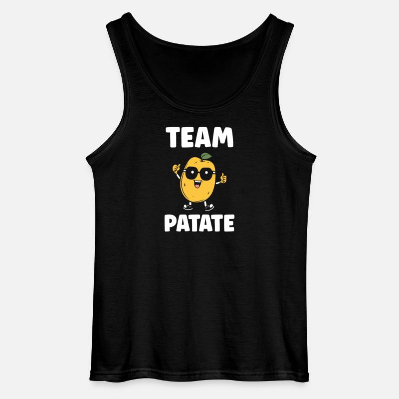 Team Potato Smiling Maskottchen - Gildan Männer Tank Top - Schwarz