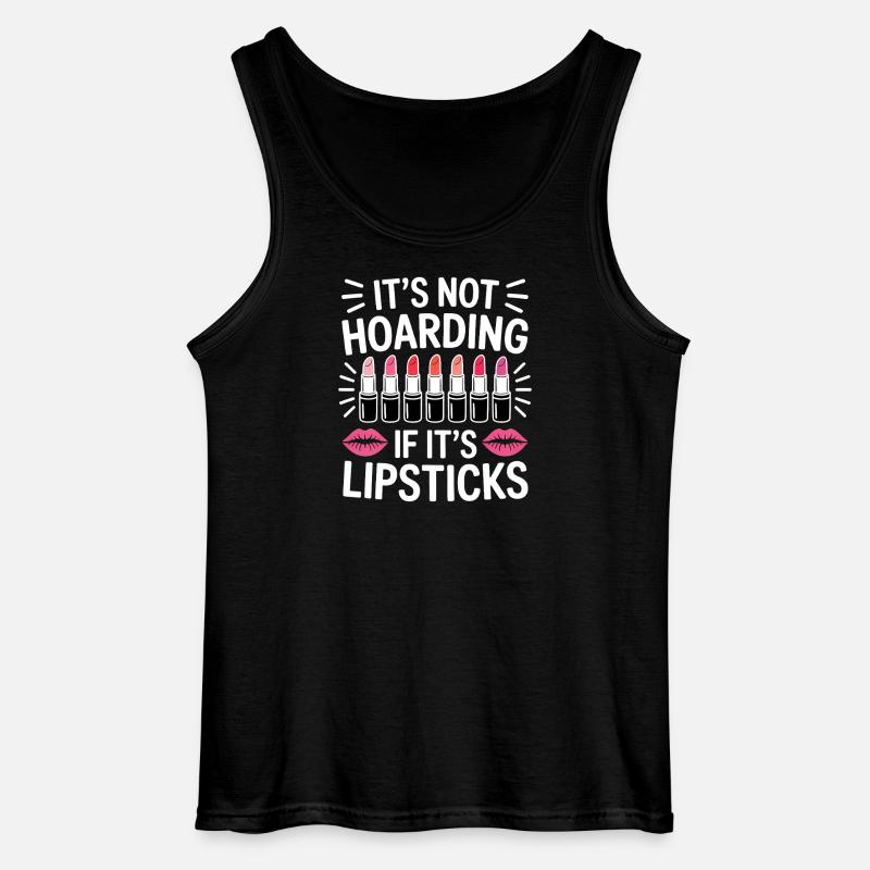 Lippenstift Sprüche Lustige Lippenstift Geschenk - Gildan Männer Tank Top - Schwarz