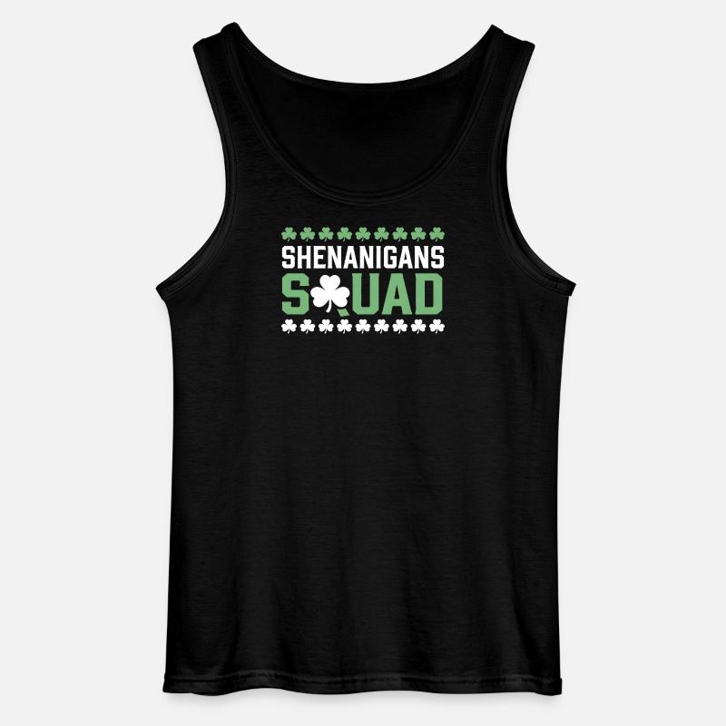 Shenanigans Squad Shamrock Tee - Gildan Men’s Tank Top - black