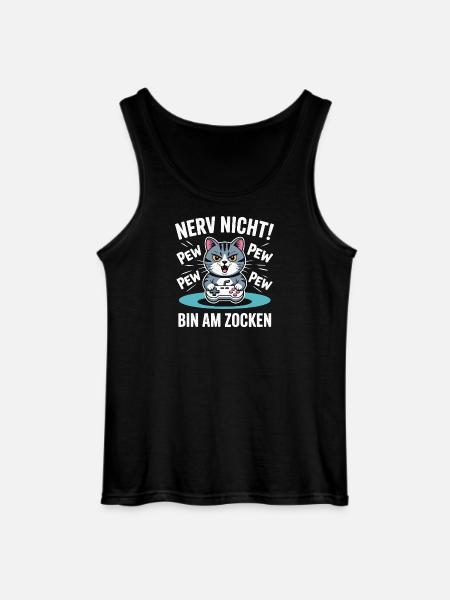 Courage Not I Gaming Cat Design - Débardeur Gildan Homme - noir
