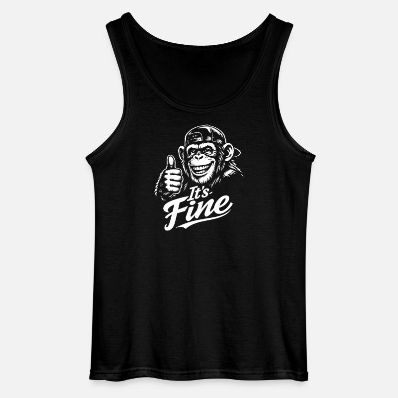 Happy Monkey Thumbs Up - Gildan Männer Tank Top - Schwarz