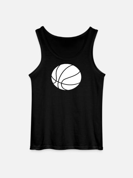 Minimal Basketball Outline Sport Design - Gildan Men’s Tank Top - black