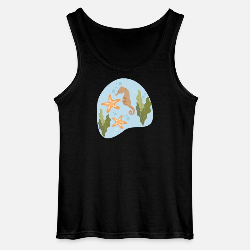 Seepferdchen - Gildan Männer Tank Top - Schwarz