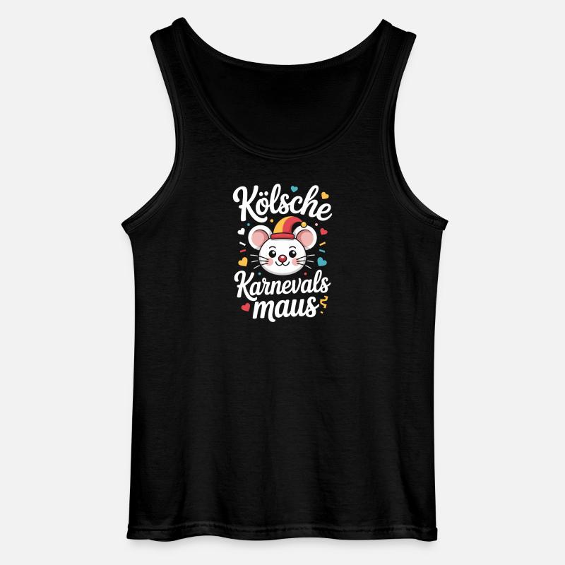 Kölsche Karnevalsmaus Karneval Köln Kölner Maus - Gildan Männer Tank Top - Schwarz