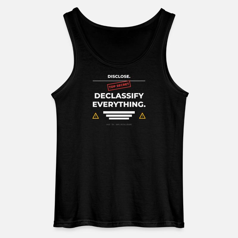 DISCLOSE. Declassify Everything – UAP  - Gildan Männer Tank Top - Schwarz