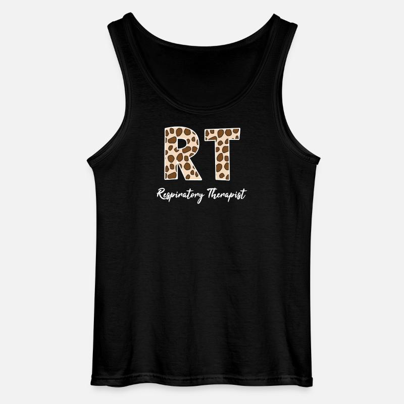 Atemtherapie-Krankenschwester-Leopard-Print - Gildan Männer Tank Top - Schwarz