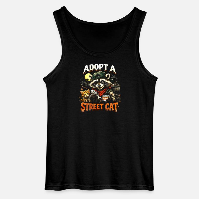 Adoptér en gadekat - Gildan tanktop til mænd - sort