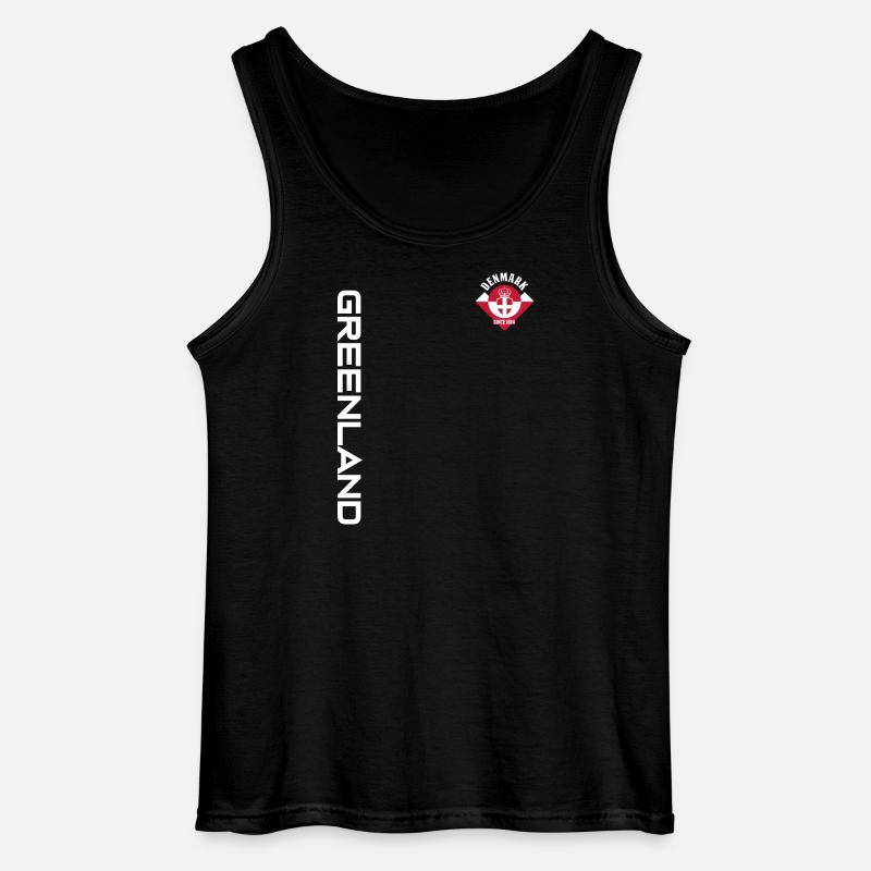 GRÖNLAND DÄNEMARK | SEIT 1814 - Gildan Männer Tank Top - Schwarz