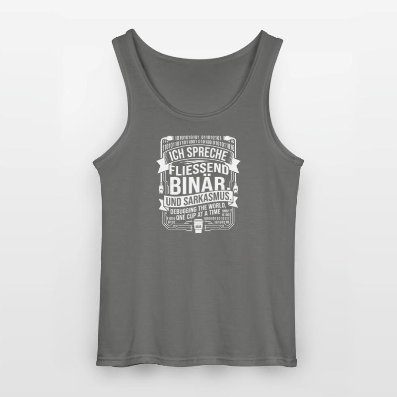 Coding Binary Coffee Sarcasm Gildan Men’s Tank Top