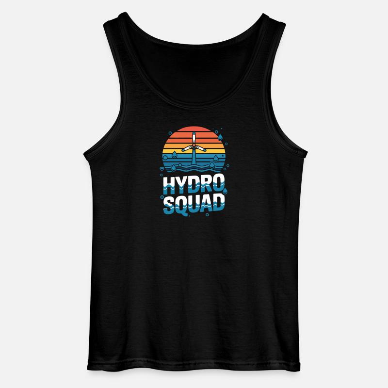 Hydro Squad Hydropower Team Renewable Energy - Gildan Men’s Tank Top - black