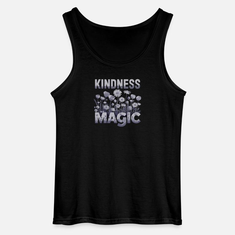  Kindness Magic Blumenwiese Freundlichkeit - Gildan Männer Tank Top - Schwarz