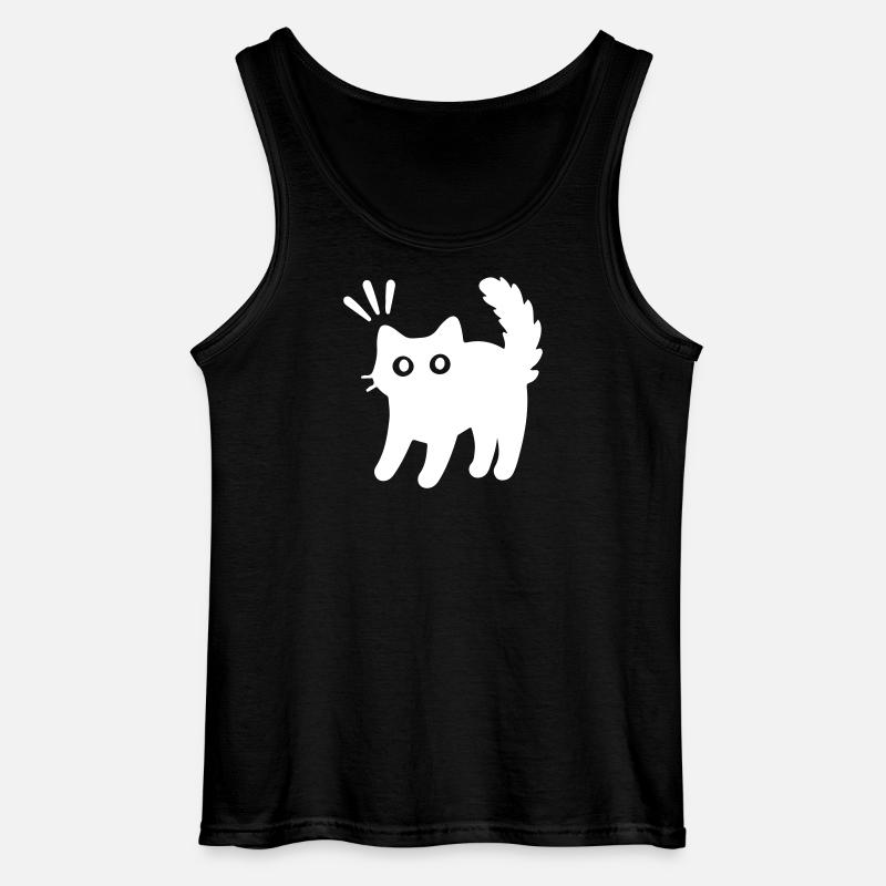 Kater Katze - Gildan Männer Tank Top - Schwarz