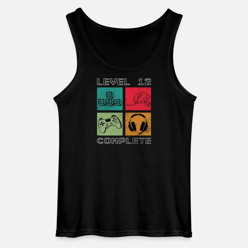 Level 12 abgeschlossen - Gildan Männer Tank Top - Schwarz