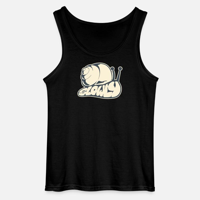 Langsam, gezeichnetes Wort (V2) - Gildan Männer Tank Top - Schwarz