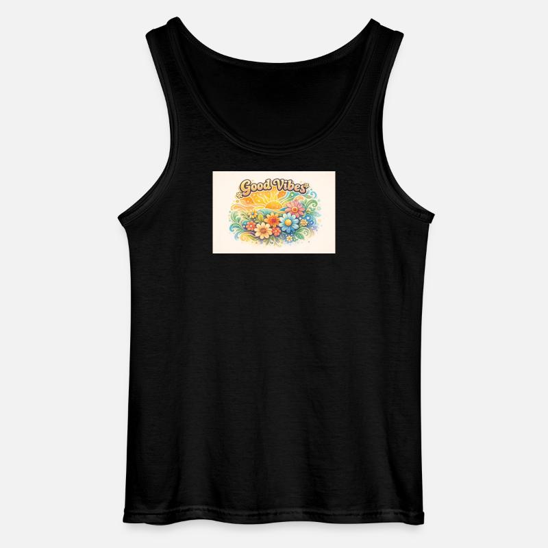 Good_vibes_70er - Gildan Männer Tank Top - Schwarz