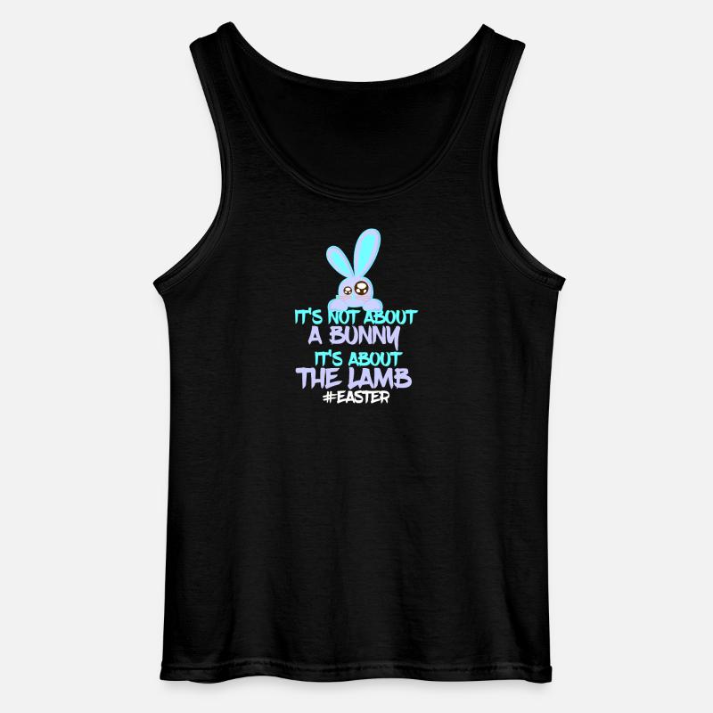 Oster Bunny vs Lamb Design - Gildan Männer Tank Top - Schwarz