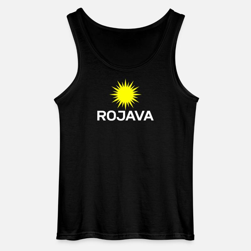 Rojava kurdistan - Gildan Männer Tank Top - Schwarz
